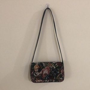 Vintage tapestry bag. Rose quartz and beading details. Extremely clean purse